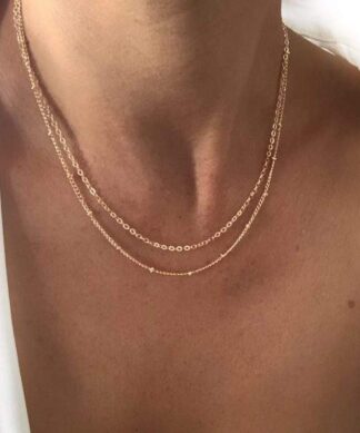 collier ras du cou multi rangs
